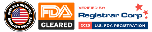 Free USA shipping, FDA Cleared trust badges
